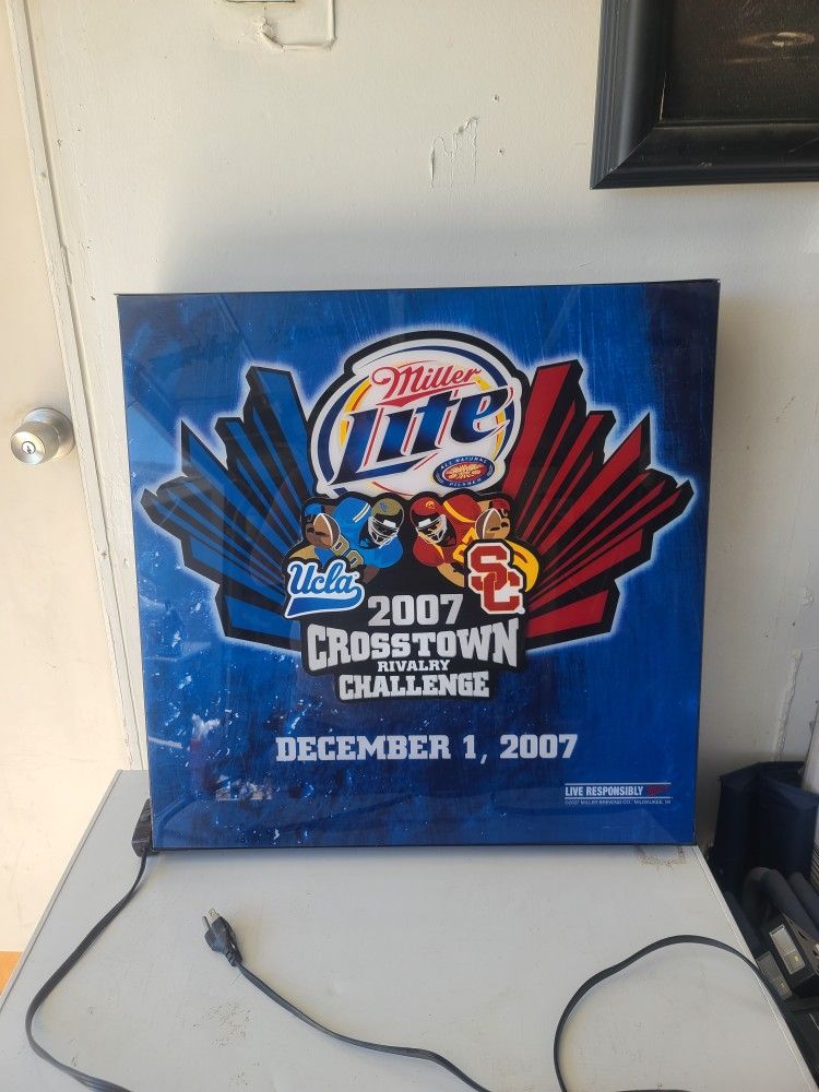 UCLA VS USC Miller Lite Lamp