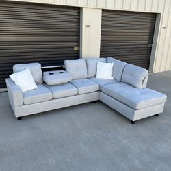 New Light Gray Sectional Couch ($599)