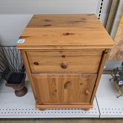 Solid Wood Nightstand – Rustic / Farmhouse