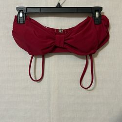 Chic Red Bikini Top with Bow