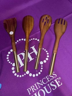 Princess House Timeless 4-Pc. Wooden Tools Set Juego de 4 utensilios de madera PH Timeless