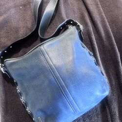 Coach Glacier Blue Legacy Hobo leather bag. 