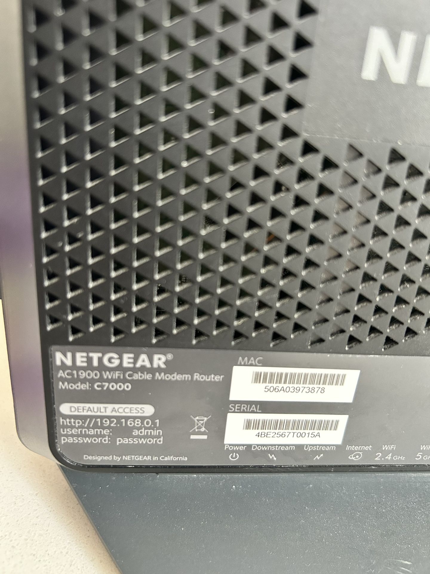 Netgear Nighthawk Cable Modem WiFi Router Combo