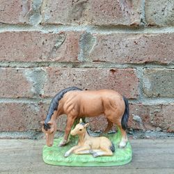 Vintage Homco Mare/Foal Figurine 