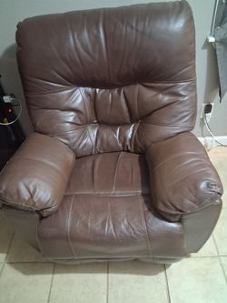 Leather recliner
