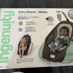 Ingenuity Wesley Baby Swing Rocker - Gray & Beige 
