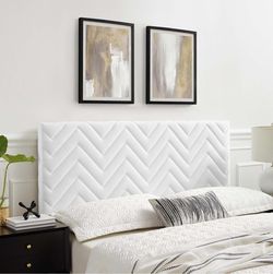 Chevron Tufted Performance Velvet Headboard (Twin)