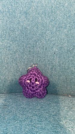 Crochet start keychain
