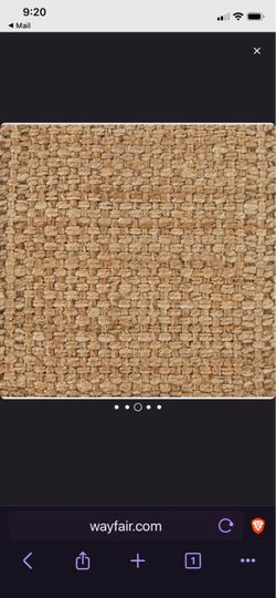 10’x14’ Natural Woven Jute Area Rug + rug pad
