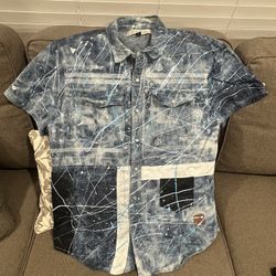 Allston Outfitter Baseball Shirt Mens Size: XL Blue Denim Jersey