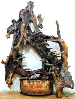 Mid century vintage Scott Coblentz wall sculpture water fountain