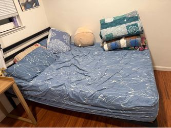Queen size bed and mattress