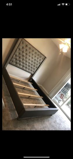 Queen bed frame with dresser and Mirror
