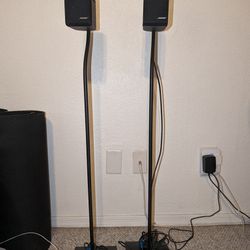 Bose Double Cube Speakers With Speaker Stands