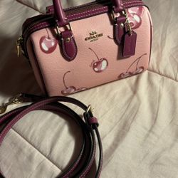 Coach Cherry Print Mini Rowan Bag