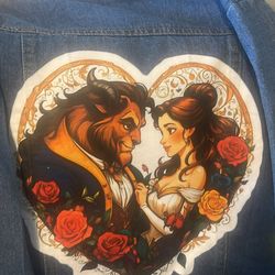 Beauty and the beast Jean jacket