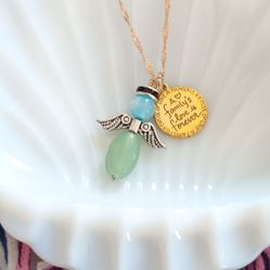 A Family Is Forever Angel Necklace 