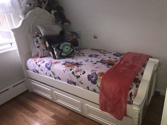 Twin size bed with trundle a year and a half old