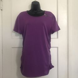 ✔️Michael Kors Purple Women's Top with Zipper Detail 💜 