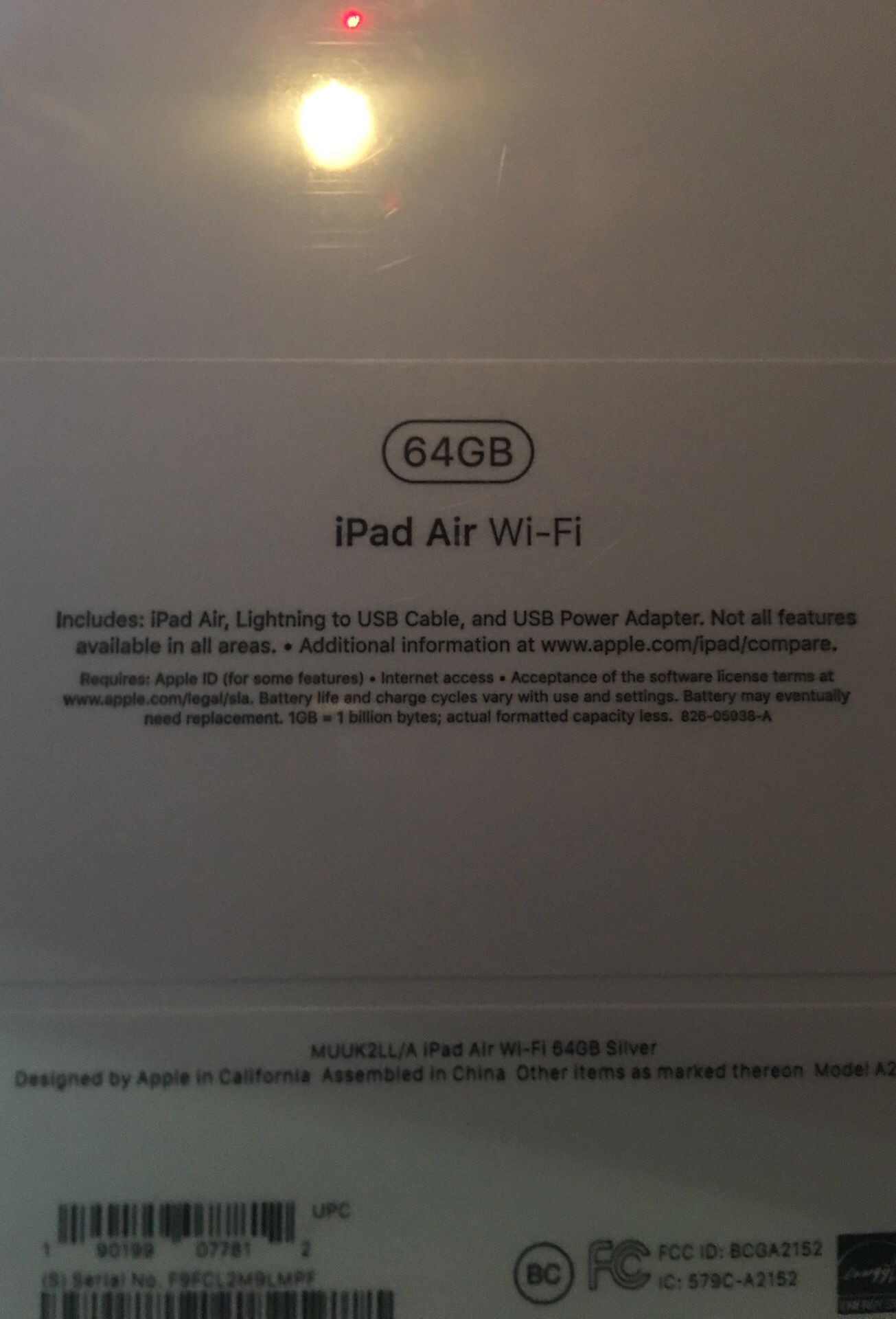 Apple iPad Air 64g silver, factory sealed with pencil