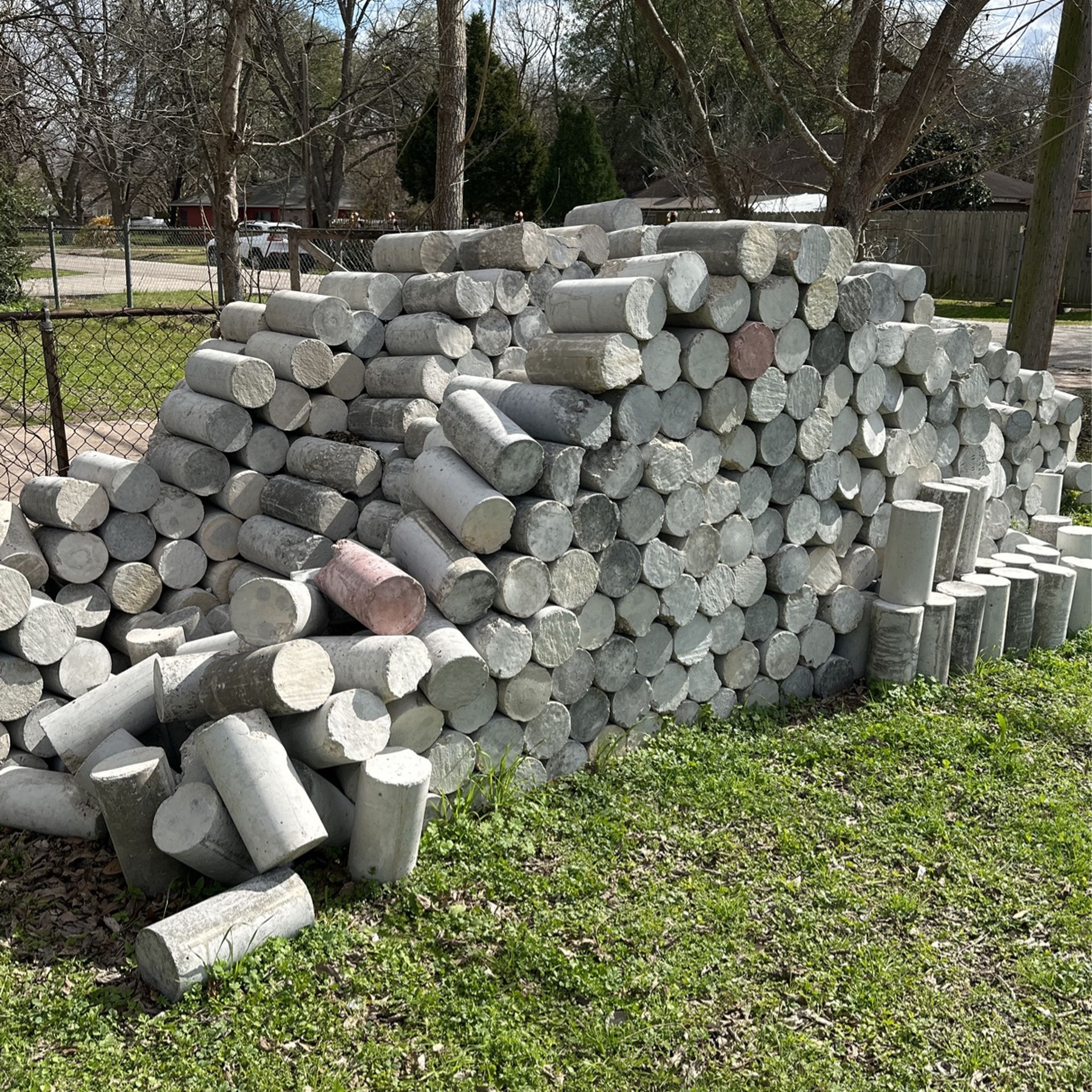 Solid Cylinder Concrete Block