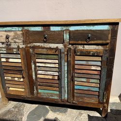 Unique distressed cabinet - please read description!!