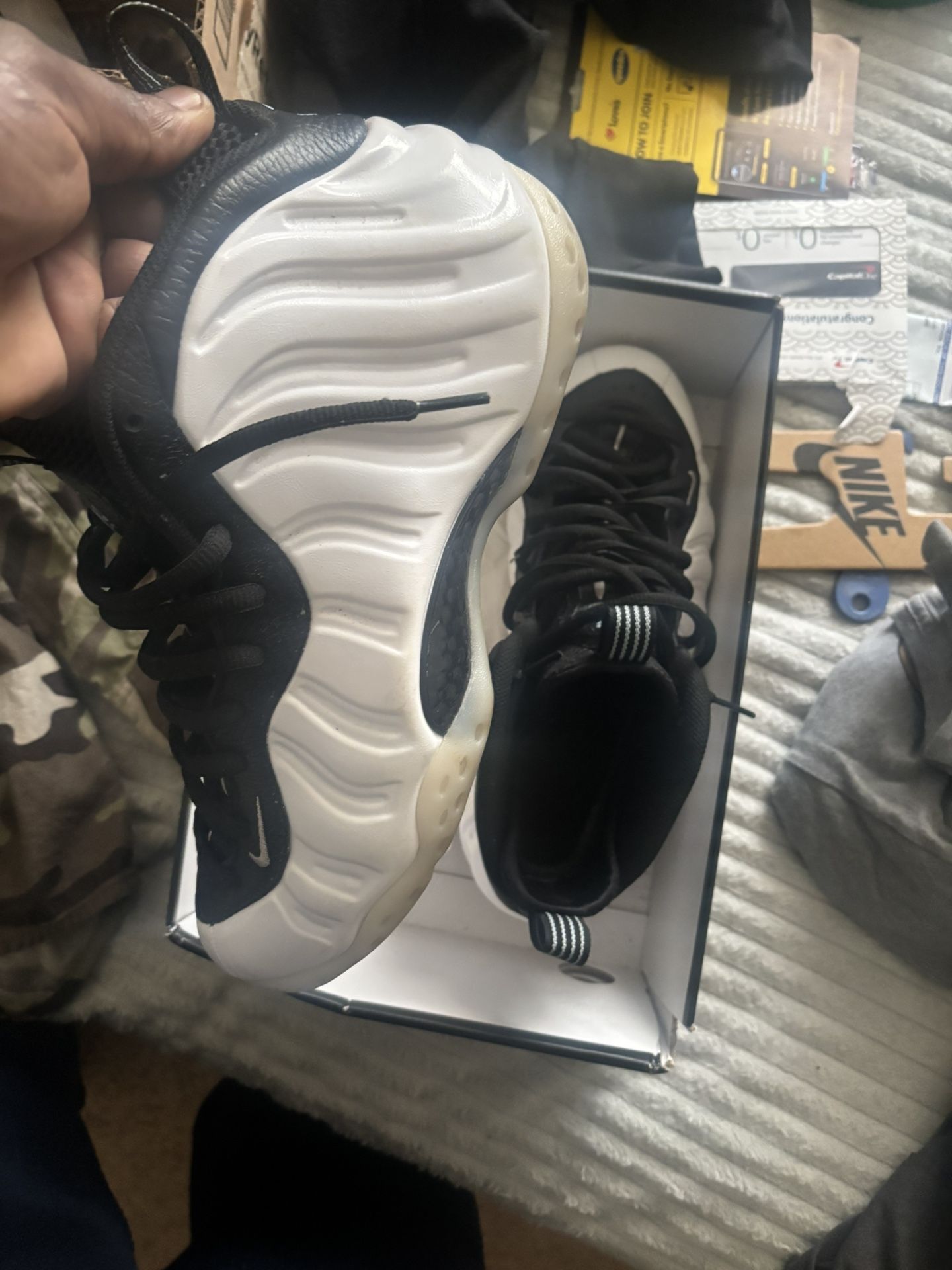 Black and white foams