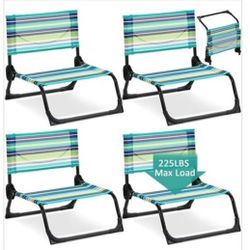 4 PC FOLDABLE CHAIRS 