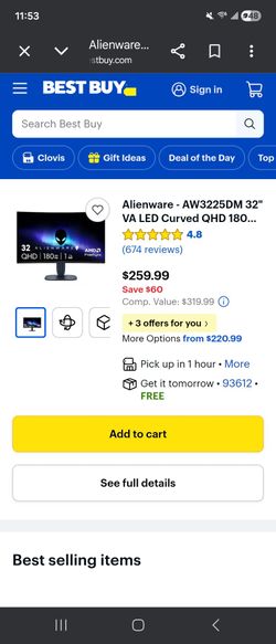 32 Inch Alienware Curved monitor