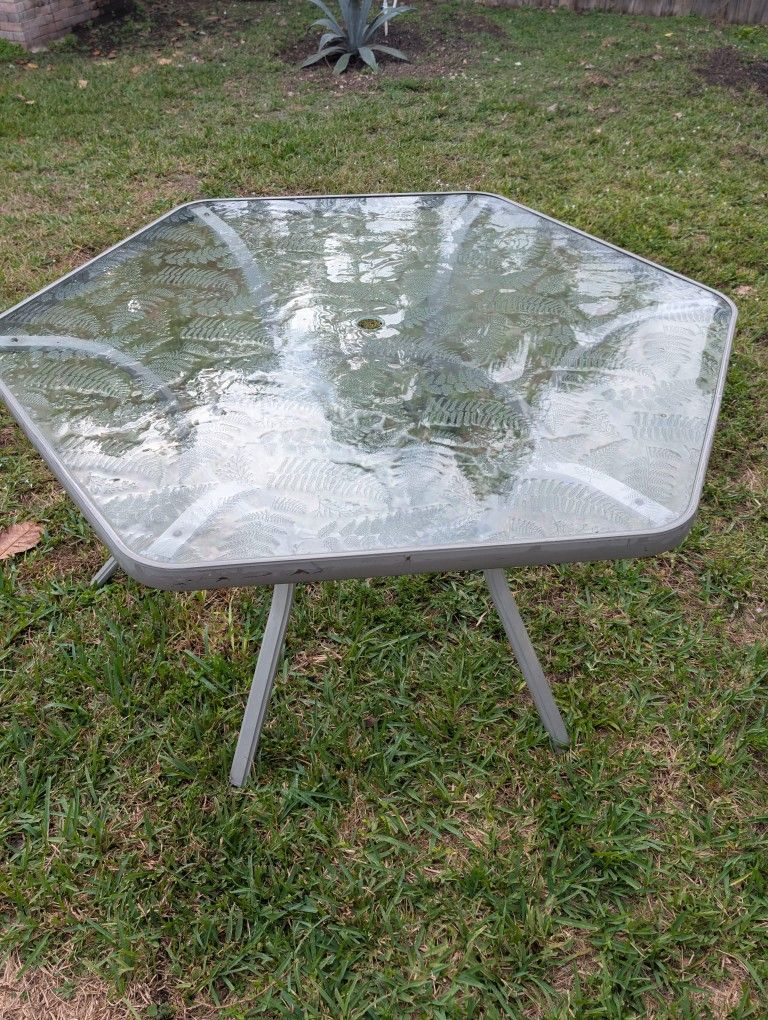2 Glass Backyard Tables