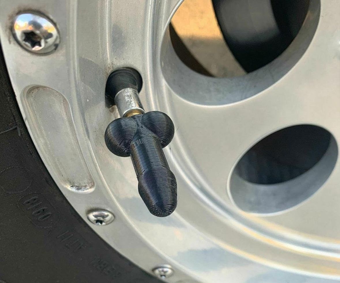 12 Pcs Prank Tire Valve Stem Caps, Tire Air Caps Wheel Accessories Universal for Cars,Trucks,Motorcycles,SUV (Black)