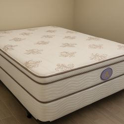 New Queen Mattress And Box Spring 2 Pc Bed  Frame Is Not Included 