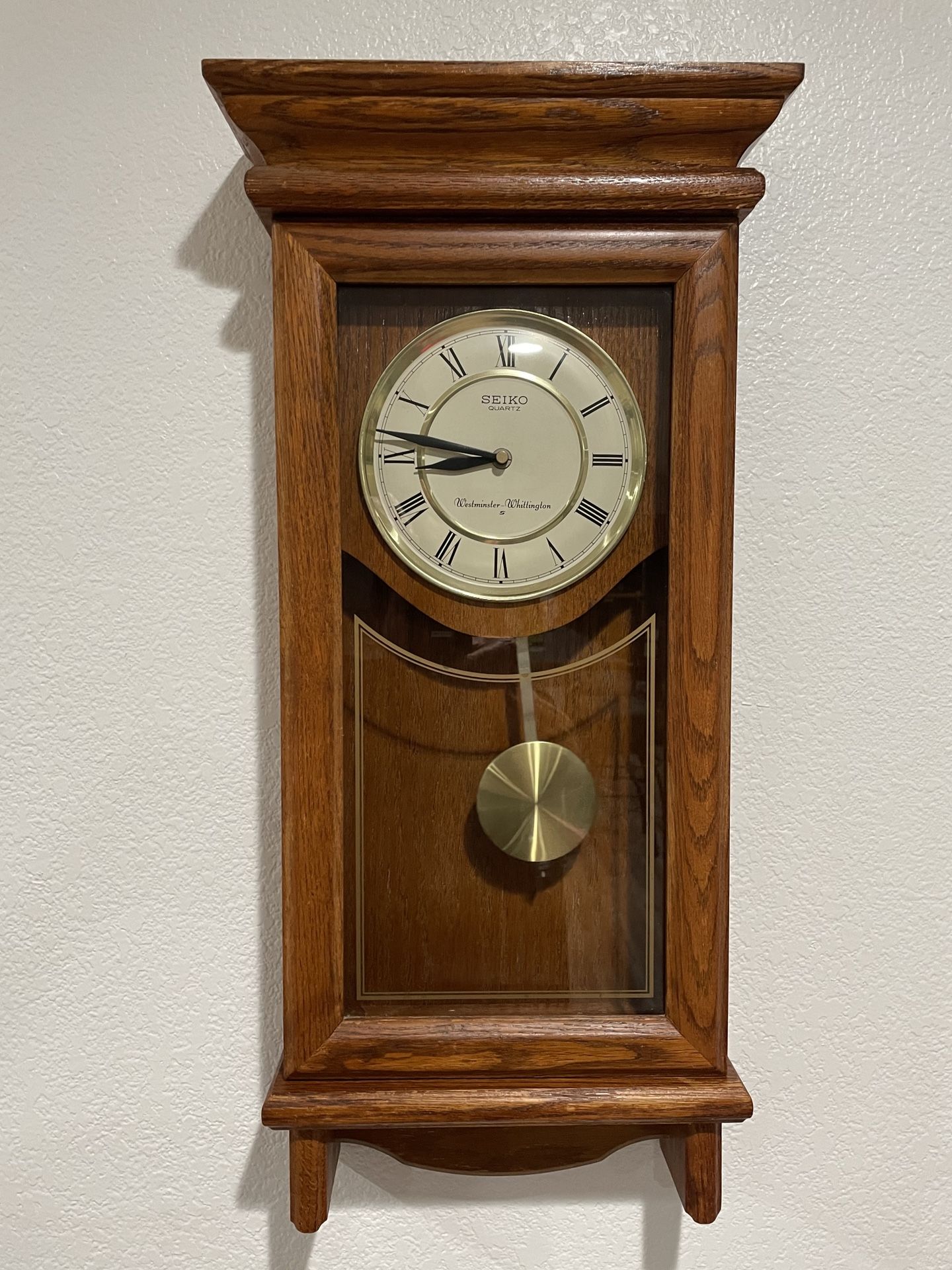 Seiko Quartz, Westminster-Whittington Vintage Wall Clock