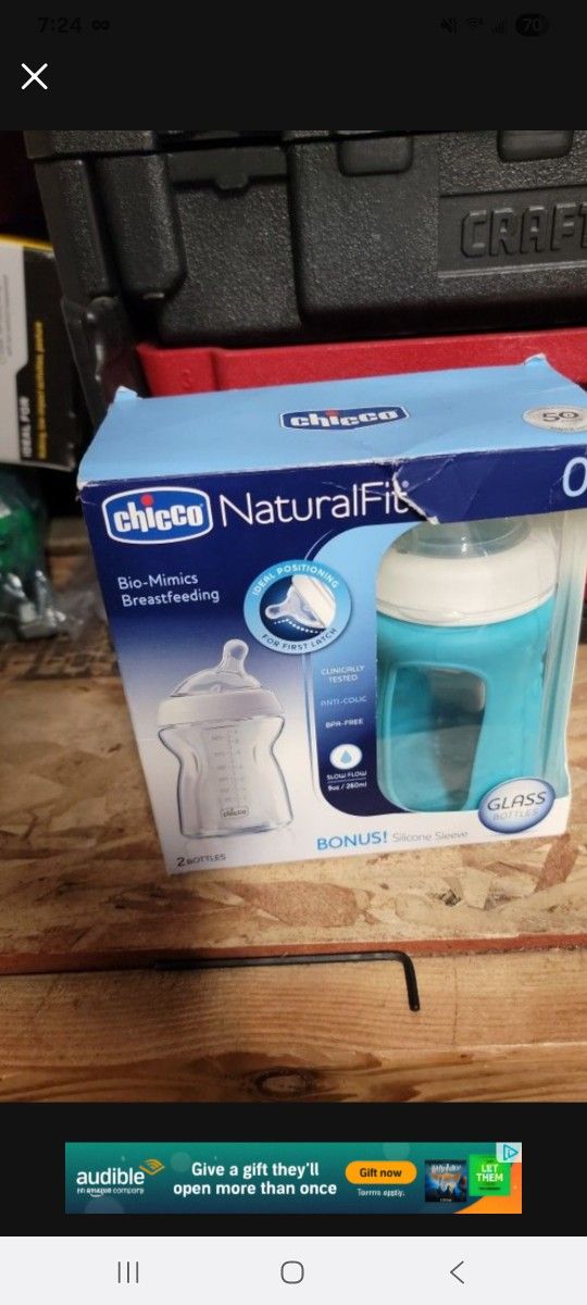 2 Pack Glass Baby Bottle Newborn Chicco