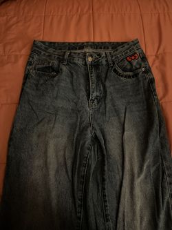 hello kitty high waisted baggy jeans