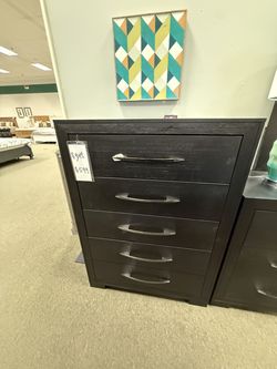 5 Drawer Chest - Black | Dresser | Tallboy