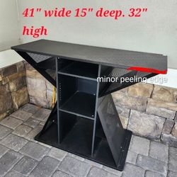 The Edge Is Peeling A Little Nothing Major Black Modern Console Table TV Stand Plant Stand