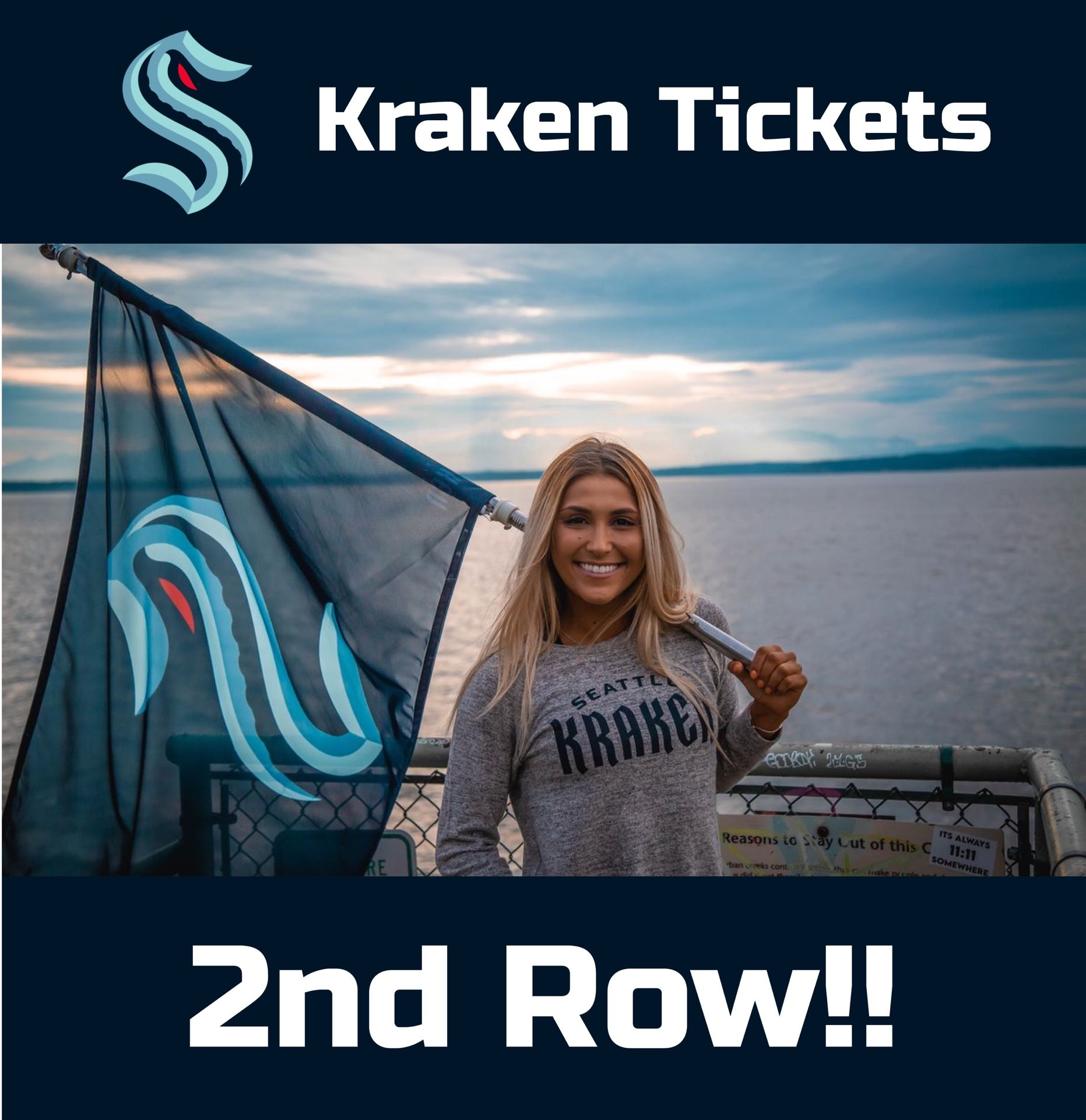 2 Second Row tickets To Seattle kraken Vs Montreal Canadians