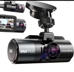 Vantrue N4 3 Channel 4K WiFi Dash Cam, STARVIS 2 IMX678 x PlatePix™ x HDR Night Vision, 4K+1080P