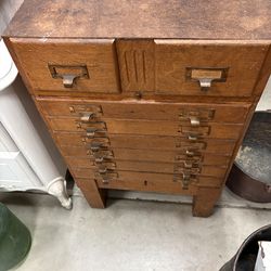 Antique 1900’s Oak File Cabinet