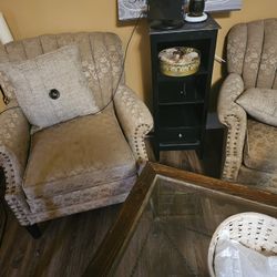 Brocade Sofa Chair Set