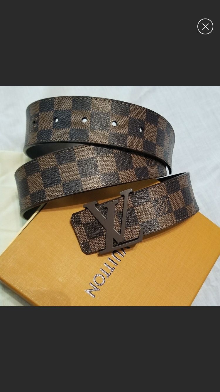 Authentic Brown Louis Vuitton Initials Belt