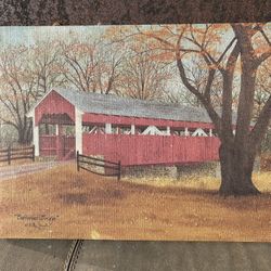 Billy Jacobs Butternut Bridge Art Print, 12” X 16”.  Great Condition!