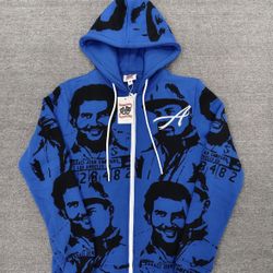 new with tags authentic blue asaali og cartel hoodie