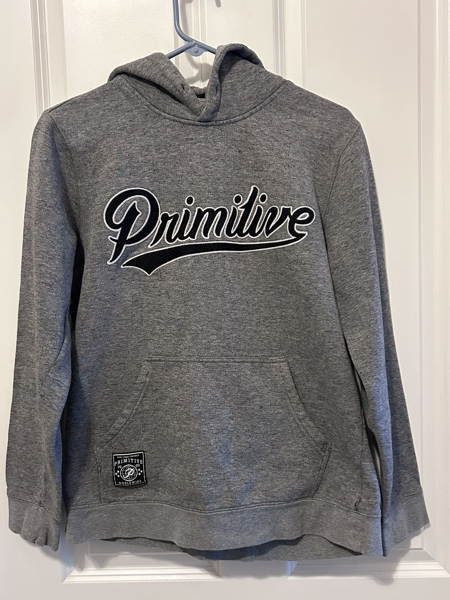 Primitive - Hoodie Sweater Pullover Sweatshirt - Grey With Black Logo Sz Med