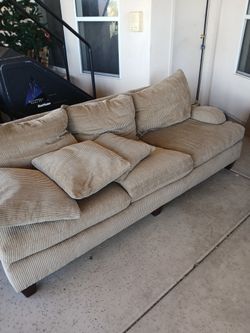 Corduroy Beige Sofa