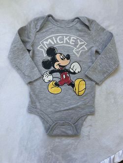 Mickey Mouse Baby Long Sleeve Bodysuit 18 mo.
