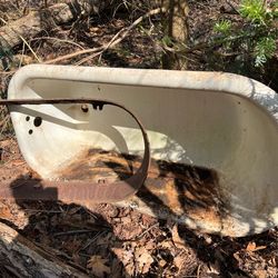 Old fashioned  Cast iron bathtub