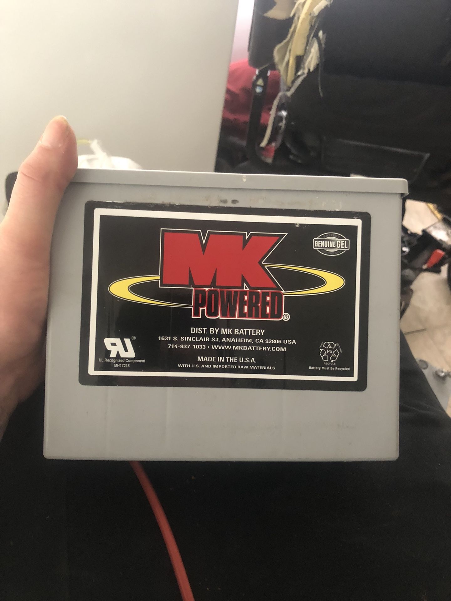 MK powered 12v Sealed Gel Battery