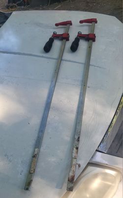 2 Heavy-Duty Bar Clamps, 39 Inches Long
